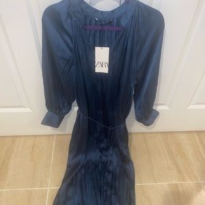 Zara Long Maxi Blue Dress